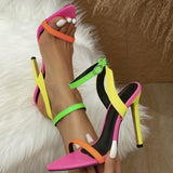 New High Heel Sharp Head Fish Mouth Sandals High Quality Shoes