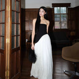 New Zhao Sanguan Small Design Feeling Bra Splicing Dress Dress Woman