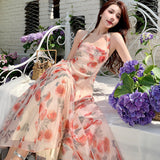 Hanging Neck Dress Summer New High-End Sexy Desex Vacation Photo Fairy Dress