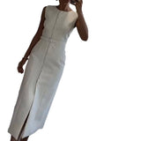 Summer New Elegant Temperament Belt Slimming Commuting Dress