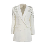 Temperament Commuting Style Jacket 2025 New Heavy Industry Nails And Diamonds Fashion High-End Feel Suit Top