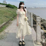 Gentle Fairy Chiffon Dress 2025 New Skinny Sleeves Sunscreen Fairy Dress DJPT