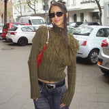 Women's Autumn New Solid Color Zipper Wool-Knitted Cardigan Jacket DJPT