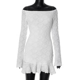 Women's Clothing Word-To-Shoulder Shoulder-To-Shoulder-To-Leaf Elegant Short Skirt DJPT