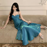 New French Temperament Famous High-End Sling Dress With Body Shape Banquet Dress Dress
