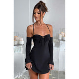 Sling Sexy Boobs Strapped With Hollow Dress Summer Fashion Babes Short Dress Girl DJPT