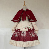 Design Strawberry Diary Elegant Temperament Op Lolita Lolita Dress Cloak Two-Piece Set 6321