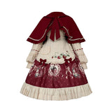 Design Strawberry Diary Elegant Temperament Op Lolita Lolita Dress Cloak Two-Piece Set 6321