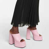 Heel Shoes 2025 Spring Sandals One-×Öped Slippers Hate The Sky High Cool Slippers Women's Large Shoes High Quality Shoes