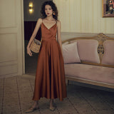 Seaside Resort Beach Skirt Women Summer Acetate Densate Cross Fine Shoulder Strap Sexy Bare Back Sling Skirt Fairy