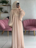 Fairy Court Wind Pearl Film Light Luxury Dress In Autumn 2024