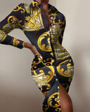 Ebay New Long-Sleeved Waist-Print Shirt Shirt Shirt Shirt DJPT