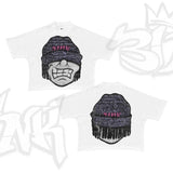 Vintage Men Cartoon H-Hang H-Hang PK T-Shirt American Kawai Long Dress Y2K Short Sleeves DJPT