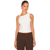 Women's Summer New Sexy Simple Solid Color Tightness Side Long Vest Woman DJPT