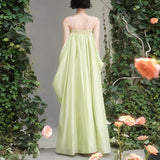 New Super Fairy Atmosphere Relaxed Dress Flexible Girl Pink Green Flowers Brate Dress