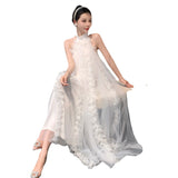 Bride's Morning Robe Hanging Neck Light Wedding Dress Wedding Dress Wedding Dress Bridesmaid White Bare Back Dress