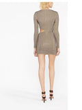 Spring And Summer Designer Niche Fashion Sexy Bare Waist Hot Body Hip Dress