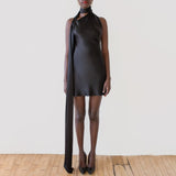 Dress Female Feel-Back Skirt Can Adjust The Hanging Neck And Set Of Skirts