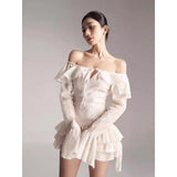 Natai Shoulder Small Design Embroidery Heavy Industry Ribbon Exquisite Thin Dress