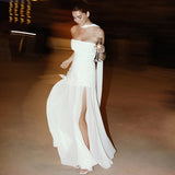 Autumn 2025 New Fork Dress Famous Style Temperament Tecta Tecta Yarn Splicing Dress DJPT