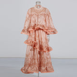 French High-End Heavy Industry Lotus Leaf Design 2025 Summer New Shirt Skirt Print Set Woman