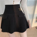 A-Word Skirt 100-Fold Skirt High-Waist Temperament Short Skirt Spring 2025 New Shade Thin Skirt Female Tide DJPT
