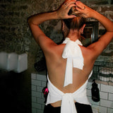 Women's Solid Color Hanging Neck With Large Bare Back Sexy Hot Girl Short Top DJPT