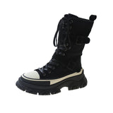 Thick Low Martin Boots Station To Do Old Retro Workwear High-Top Knight Boots Round Head Pine Cake Low Side Zipper Skin High Quality Shoes