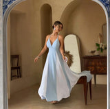 Women's Clothing Pure Color Sling With Sexy Temperament Fashion Dress In Summer 2025 HZ0628