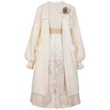 Design New Flower Room Set Hanfu Women's Element Jacket Sling Skirt Set Autumn And Winter 8495