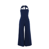 Fashion Temperament Casual Thin Bag Cover Hanging Neck Jumpsuit Woman Autumn New Sexy Women's Clothing DJPT