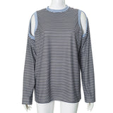 Women's Stripes Hit The Long-Sleeved Casual Autumn Shirt DJPT