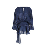 Dress 2025 Spring And Summer New Loose Long-Sleeved Sexy T-Shirt With Ribbon Dress Woman