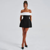 Autumn 2025 New Sexy Dress Temperament One-Word Shoulder-To-Shoulder Dress Woman DJPT