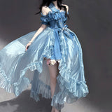 Teased Original Brilliant Starlit Lolita Girl Lolita Hand-Sleeved Dress Cute Suit 7287