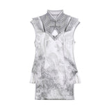 Teased Original Silver Moon Lolita Female Lolita Apron Trouser Dress Everyday Cute Set 7126