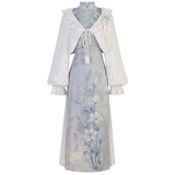 Design Frosting Chinese Wind Improvement Chinese Elements Cheongsam Half Skirt Set 8908