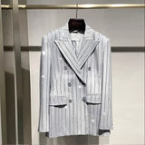 Sister Erman Suit Skirt Kong Cher With The High-End Fried Street Small Suit New Gray Hot Diamond Suit Woman