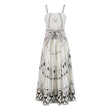 Temperament Vintage Court Style Dress 2025 New Sleeveless Tightening With High Sensual Suspension Dress