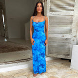 Printed Hues Collared Dress 2025 Summer New Temperament Pocketed Hip Dress DJPT