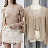 Lace Vest Two Sets Of 2024 New Gentle Heavy Industry Knitwear
