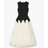 Fashion Brand Sleeveless Slim Slim Back Thin And Fluffy Dress Dress Hepburn Dress
