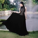 2025 Round-Neck Sleeveless Umbrella Dress Inside The Dress