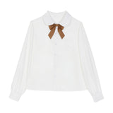 Design Haitang Whisper China Fenghan Element College Wind Coat Shirt Sling Skirt Set 6705