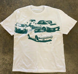 Street Hip-Hop Car Print Loose T-Shirts Men's Fashion Leisure Short-Sleeved Top DJPT