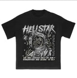 Vintage Men Cartoon H-Hang H-Hang PK T-Shirt American Kawai Long Dress Y2K Short Sleeves DJPT