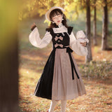 Design Dusk Chinese Style Improvement Han Elements Hanfu Women's New Chinese Top Dress Dress Set 8459