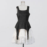 Simple Series Skirt 2025 Summer New Sling Belt High-Waist Design Cake Skirt Under The Pendulum Dress