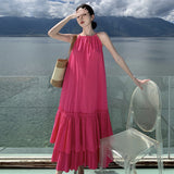 Design Sleeveless Dress Sleeveless Dress Thailand Sanya Seaside Resort Wind Loose Beach Dress Woman