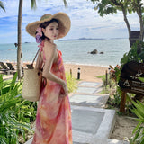 Wind Sling Dress Woman 2024 New Sling Skirt Design Small Beach Dress